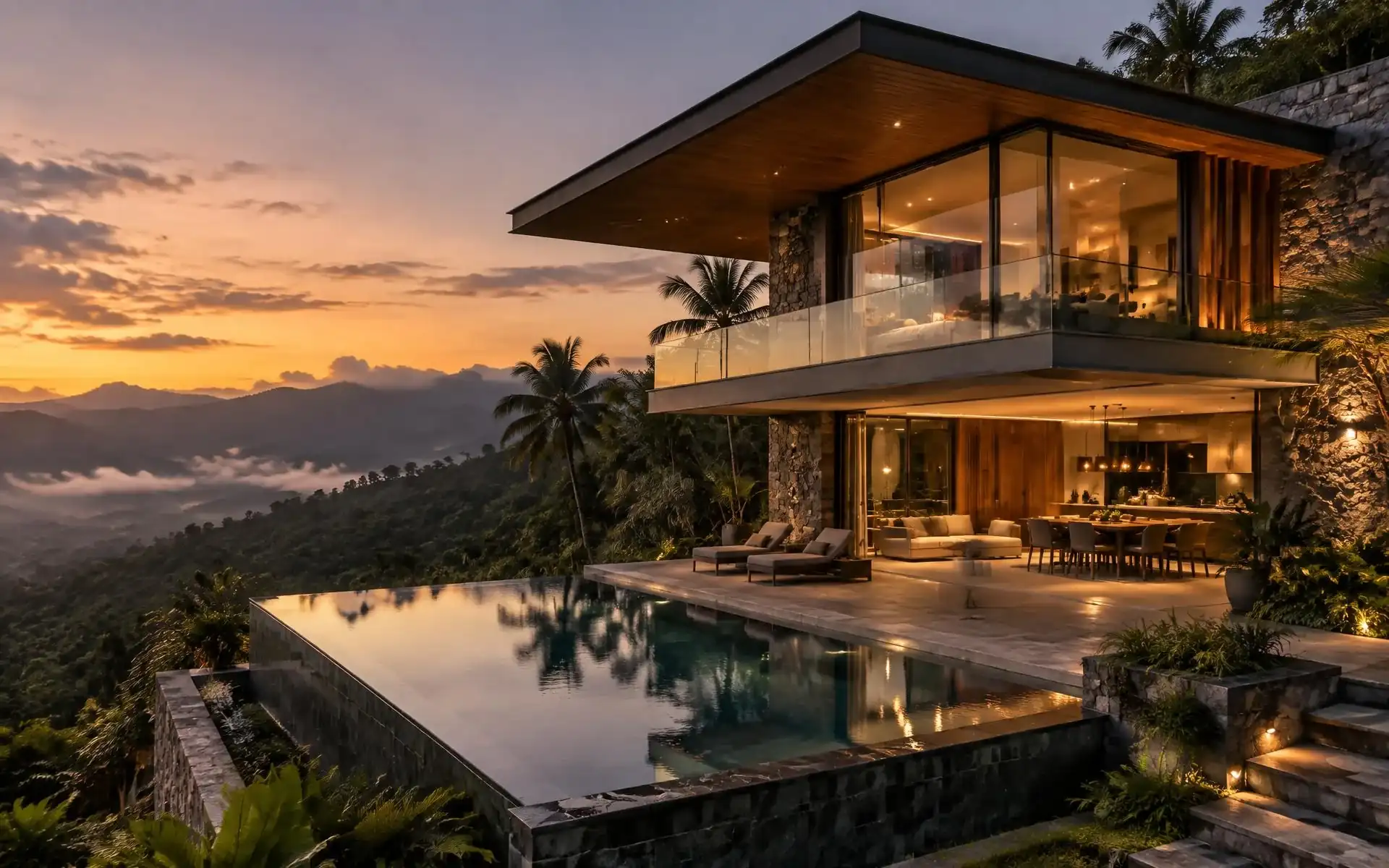 JD Villa overlooking the mountains of Davao