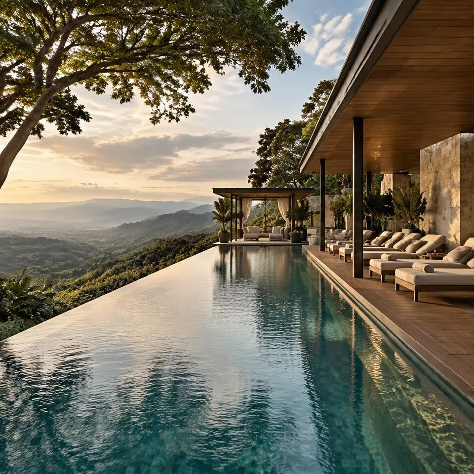 Infinity ridge pool overlooking the Davao highlands