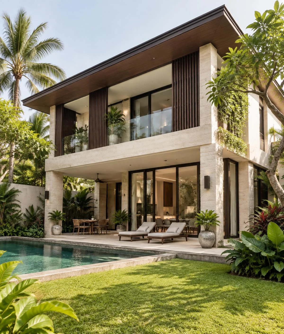 Garden Villa in morning light at JD Villa