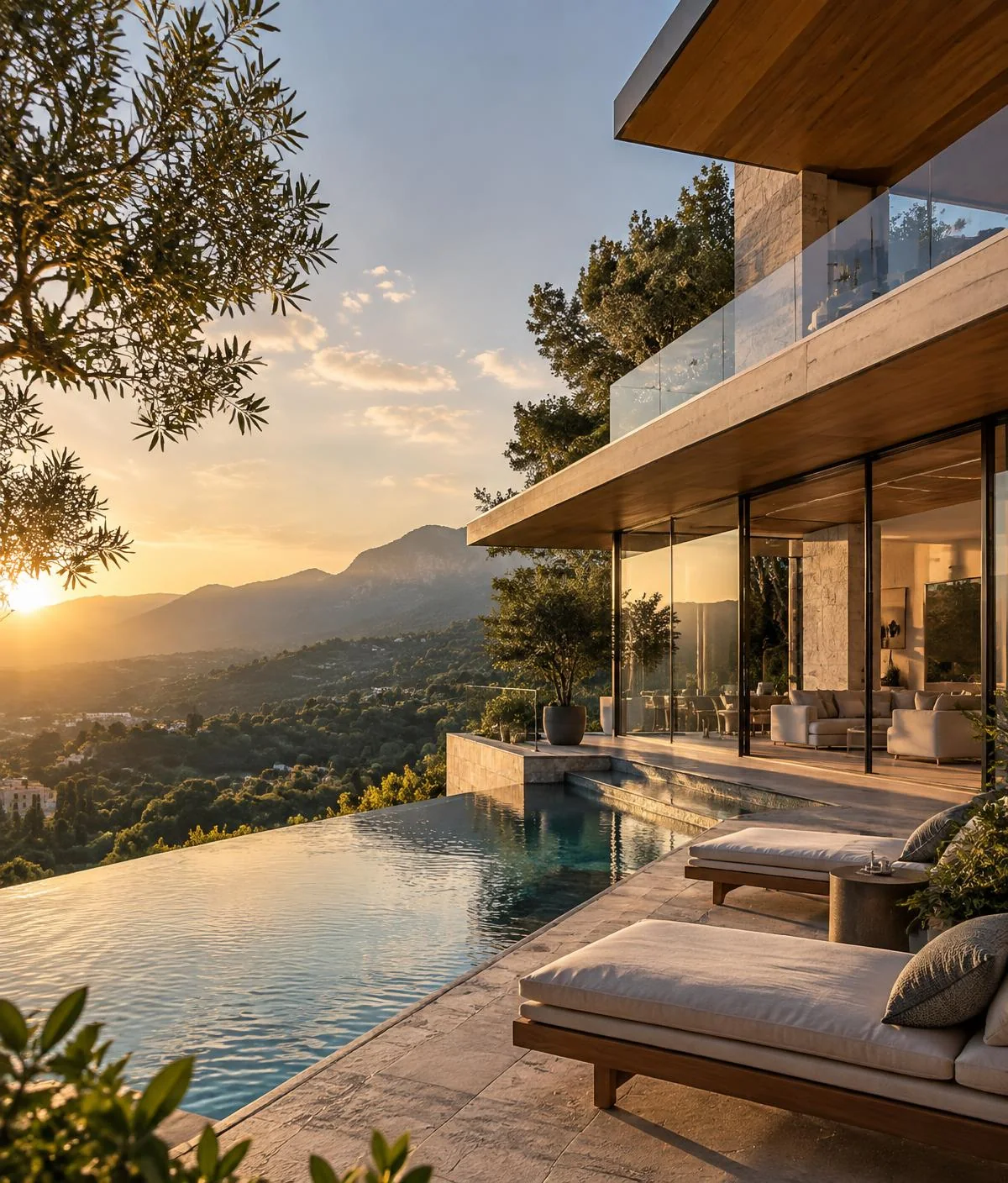Ridge Villa in evening light at JD Villa