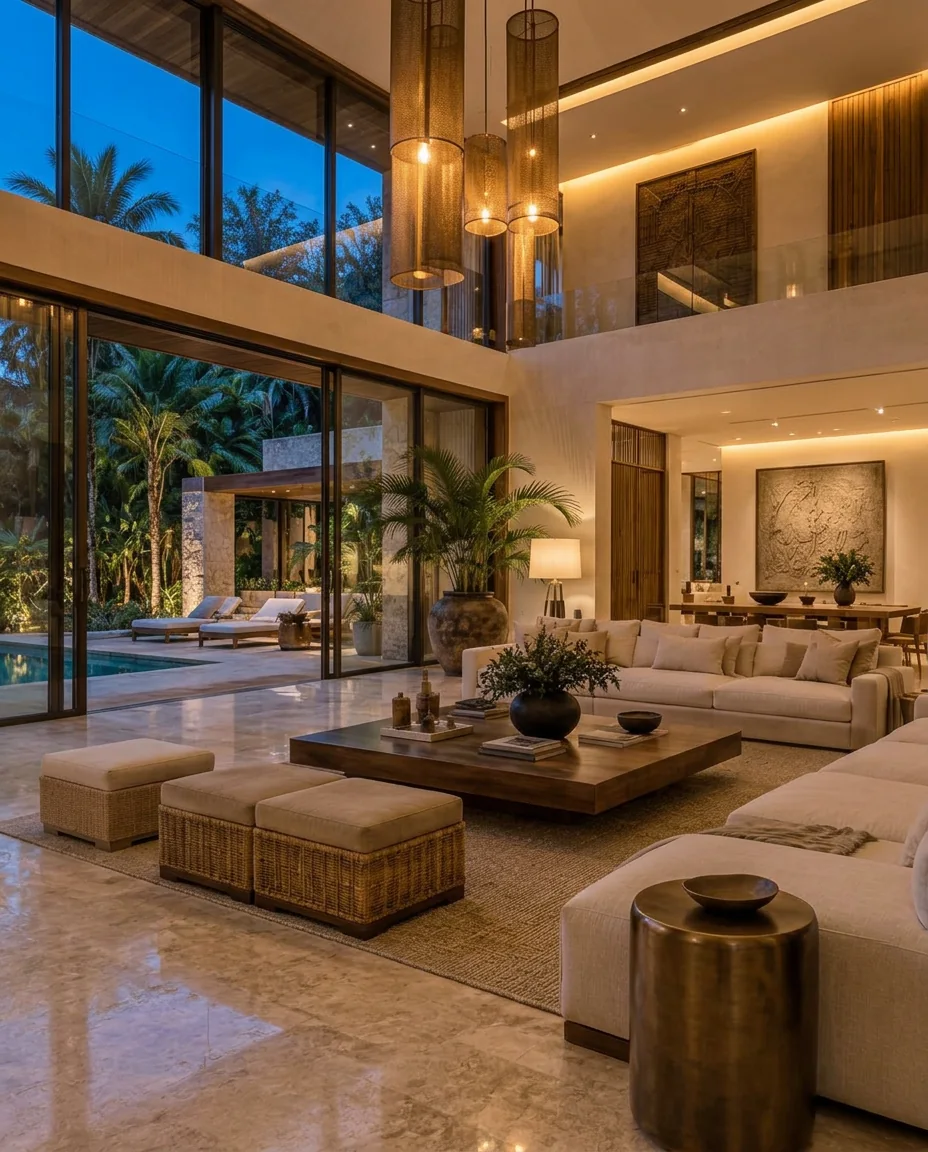Signature Villa in evening light at JD Villa